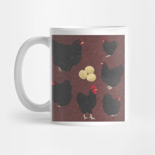 Black Orpington Chicken Burgundy Mug